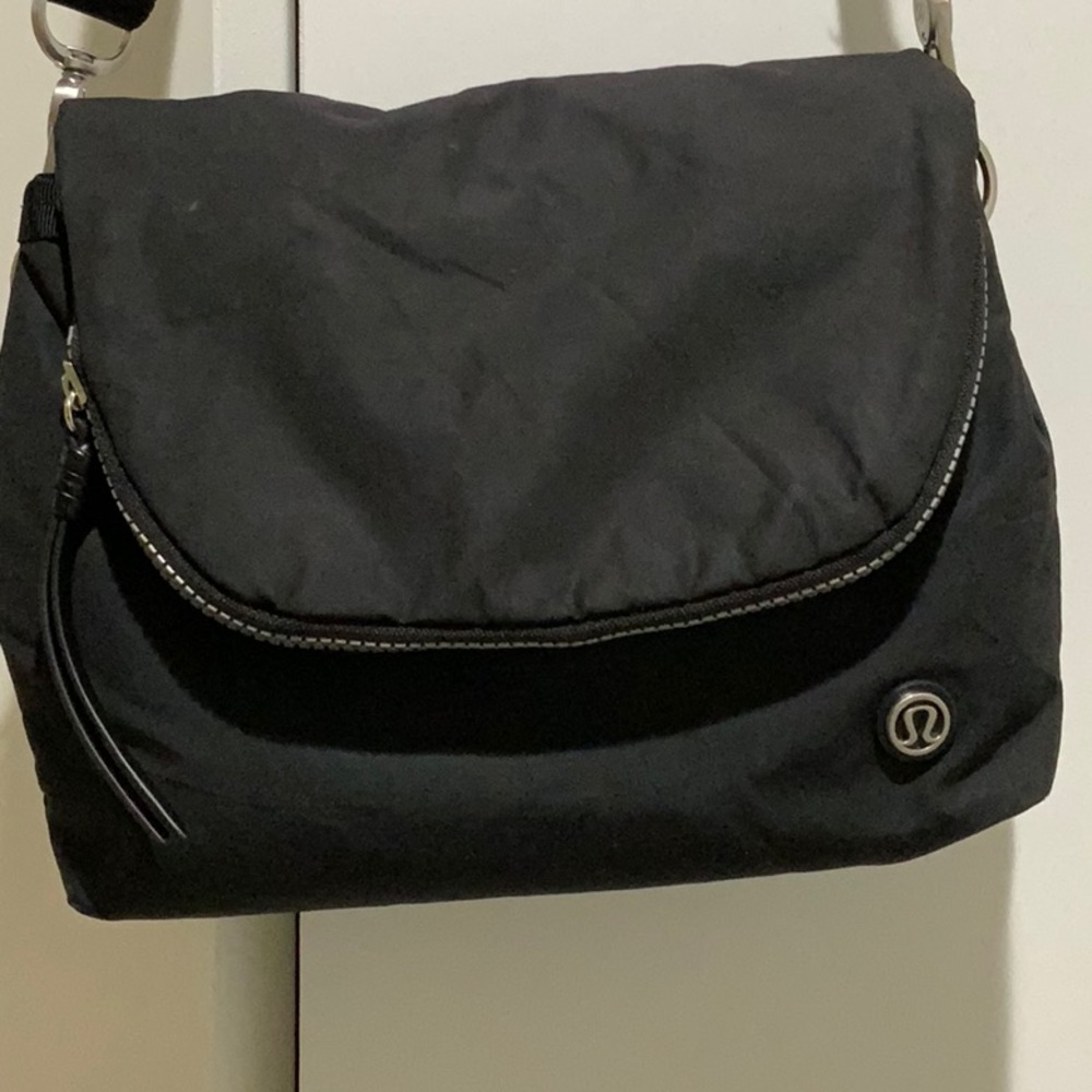 lululemon Black Fabric Crossbody Bag